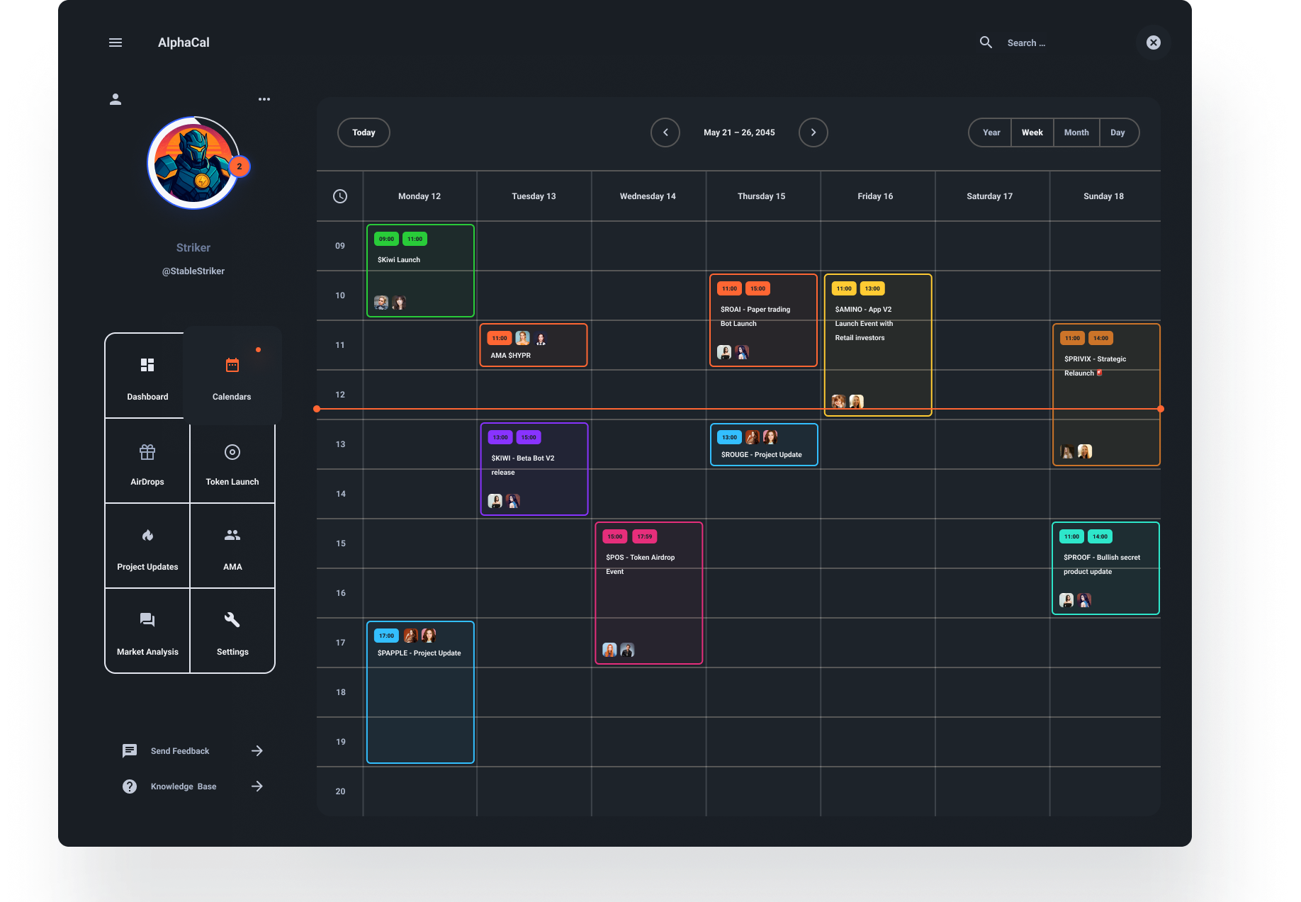Alpha Cal Calendar Interface
